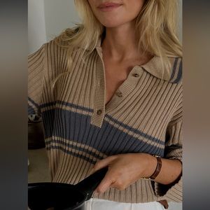 Claire Rose x NA-KD knitted polo